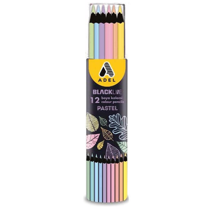 Adel Blackline Pastel 12'li Üçgen Boya Kalemi
