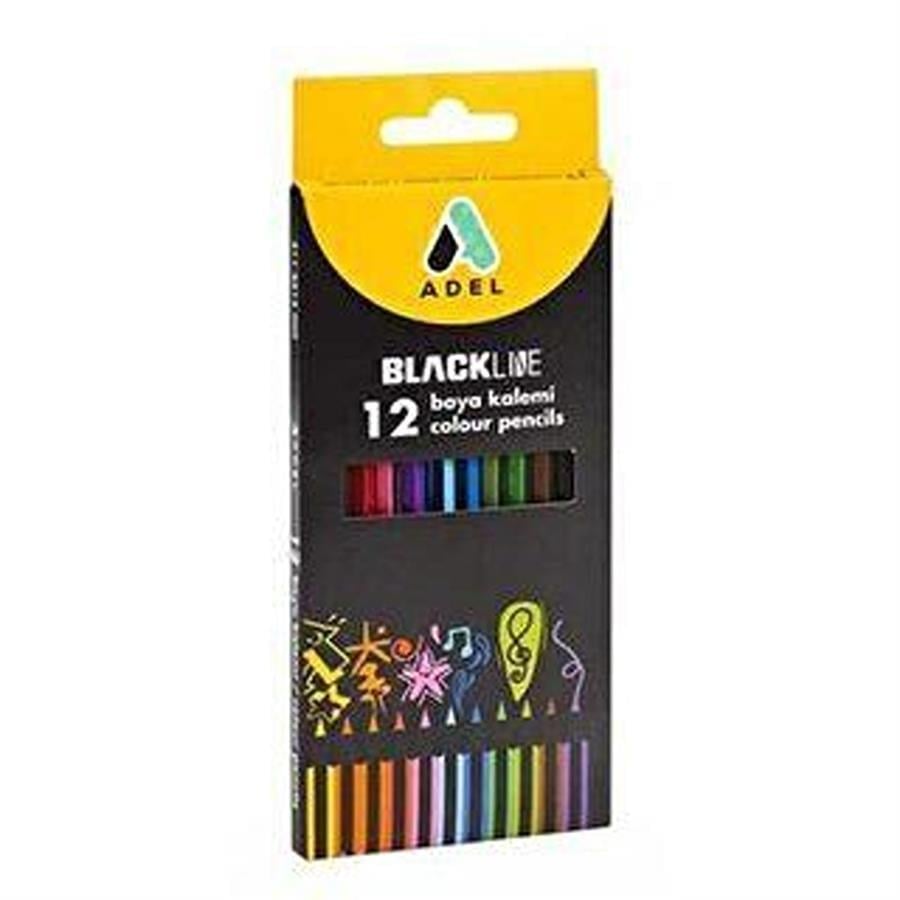 Adel Kuru Boya Blackline Tam Boy 12 Renk