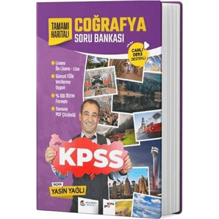 Akademi Denizi Yayıncılık KPSS Coğrafya Tamamı Haritalı Soru Bankası
