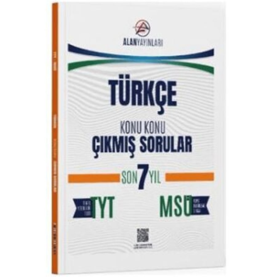 Alan Yayınları TYT MSÜ Türkçe Konu Konu Çıkmış Sorular Son 7 Yıl
