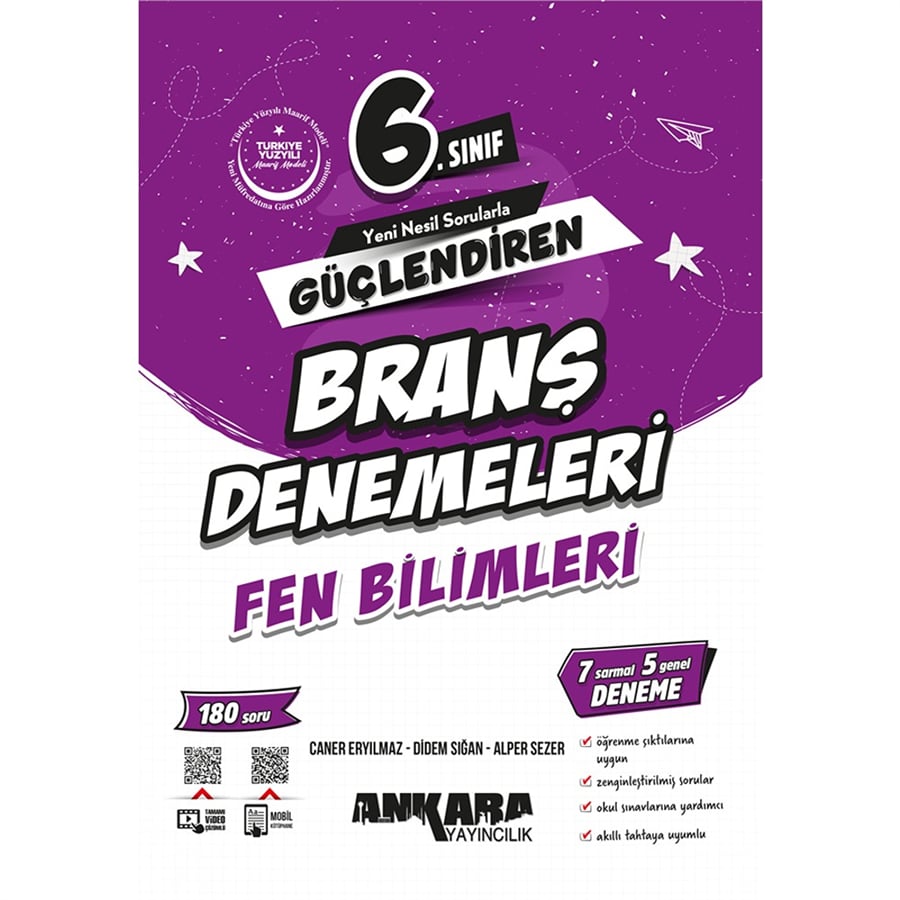 Ankara Yayıncılık -  6. Sınıf Fen Bilimleri Güçlendiren Branş Denemeleri (2026-2027 Güncel Baskı)
