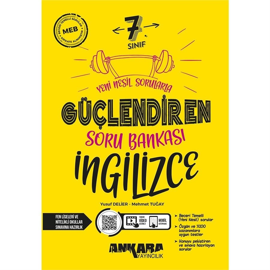Ankara Yayıncılık 7.Sınıf İngilizce Güçlendiren Soru Bankası