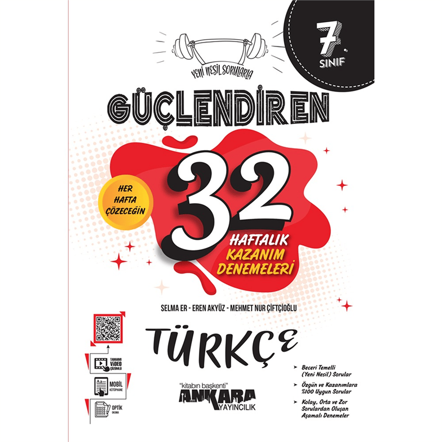 Ankara Yayıncılık 7. Sınıf Güçlendiren 32 Haftalık Sosyal Bilgiler Kazanım Denemeleri (2026-2027 Güncel Baskı) 