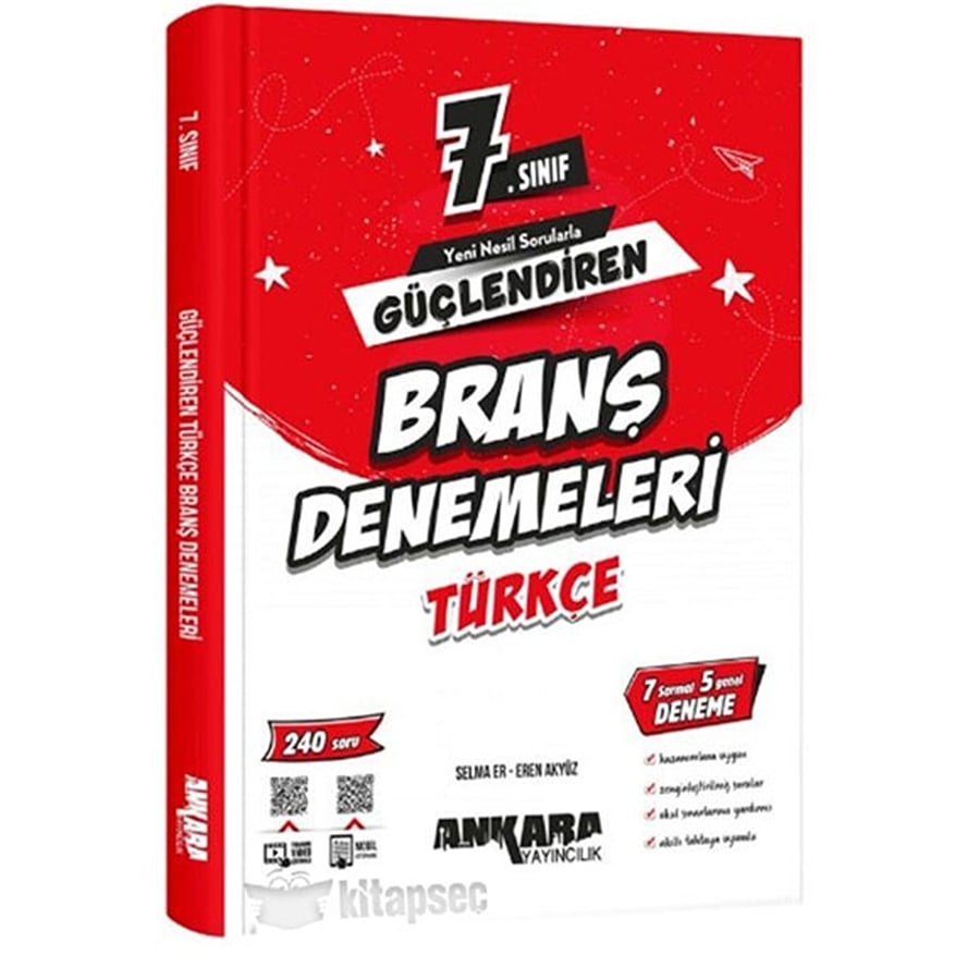 Ankara Yayıncılık 7. Sınıf Güçlendiren Türkçe Branş Denemeleri (2026-2027 Güncel Baskı)