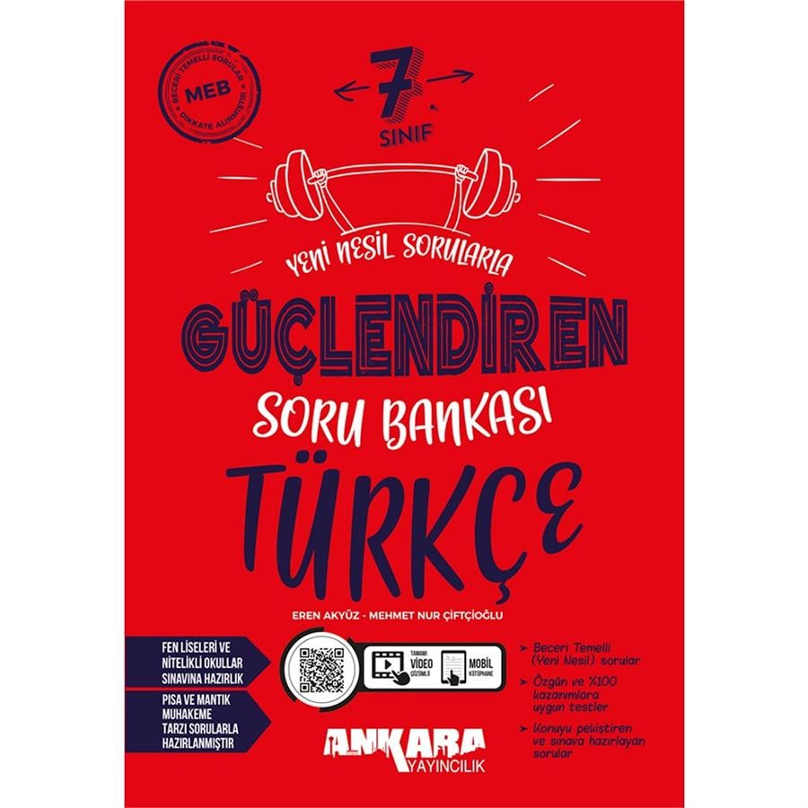 Ankara Yayıncılık 7.Sınıf Türkçe Güçlendiren Soru Bankası