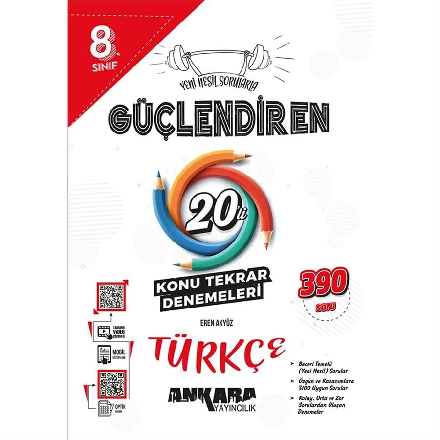 Ankara Yayıncılık 8.Sınıf Türkçe Güçlendiren Konu Tekrarı Denemesi