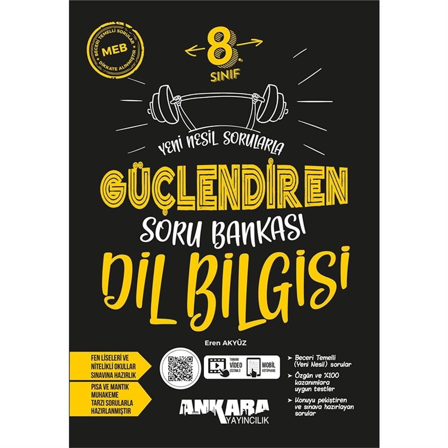 Ankara Yayıncılık 8.Sınıf Dil Bilgisi Güçlendiren Soru Bankası