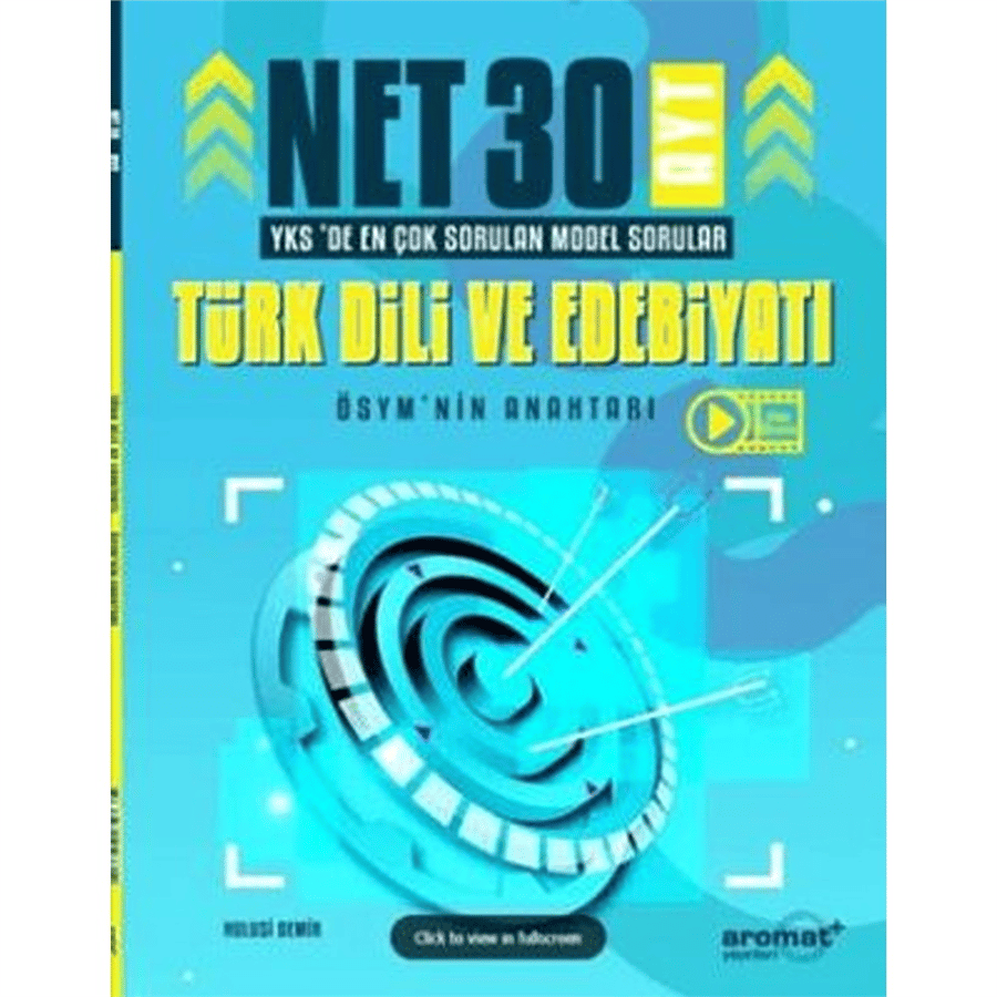 Aromat Yayınları AYT Türk Dili ve Edebiyatı 30 Net Model Sorular Soru Bankası