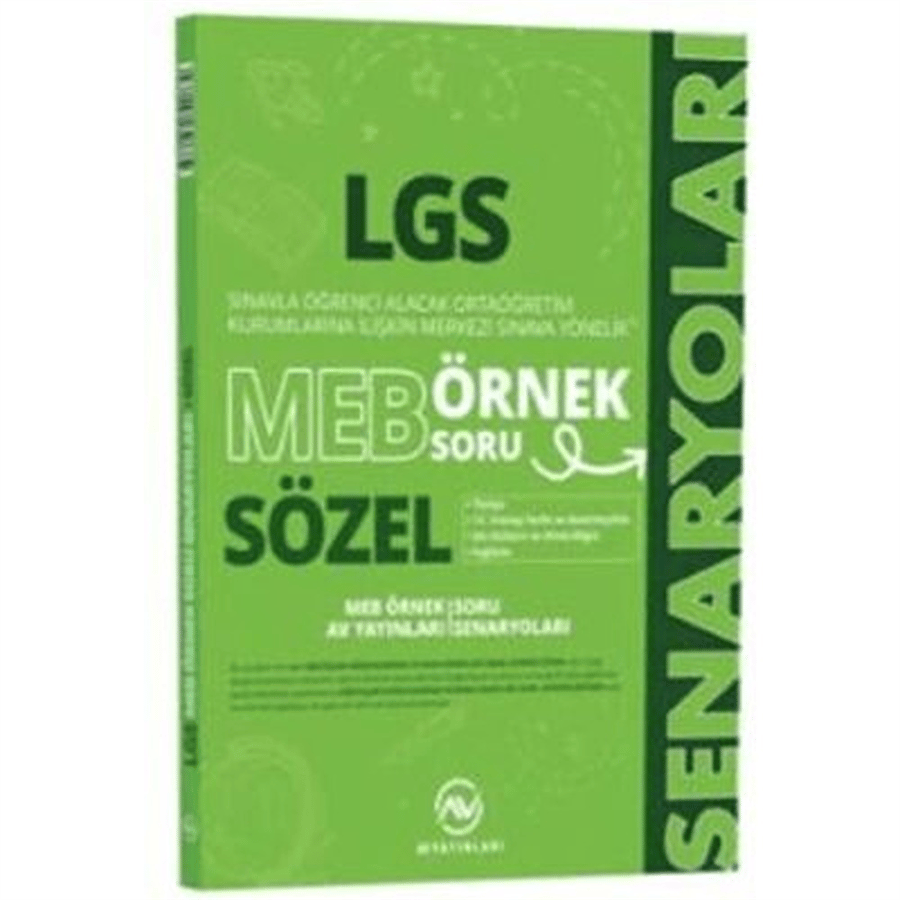 AV Yayınları 8. Sınıf LGS MEB Sözel Örnek Soru Senaryoları