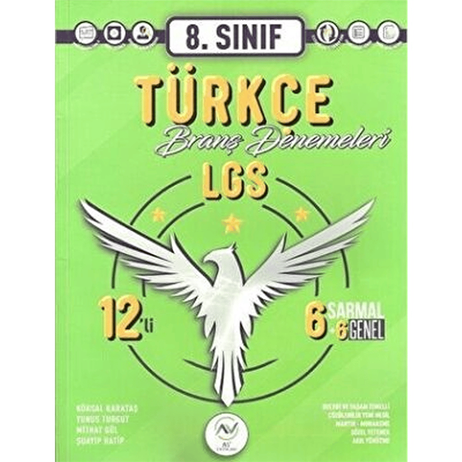 AV Yayınları 8. Sınıf LGS Türkçe 12 li Branş Deneme