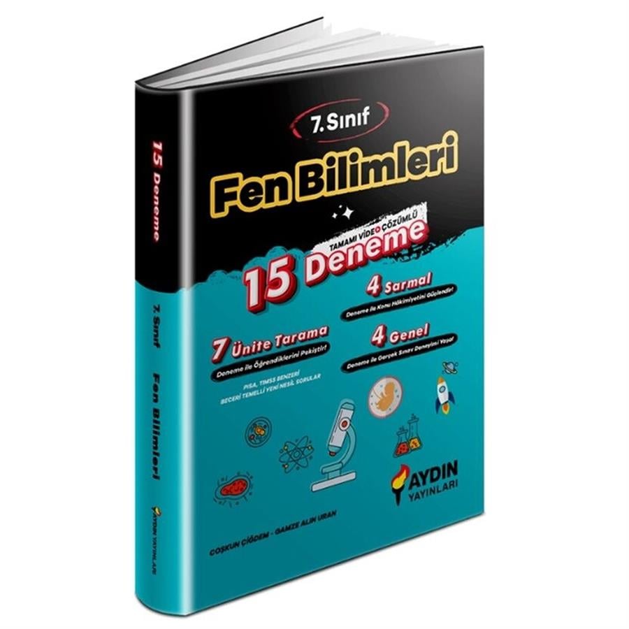 Aydın Yayınları 7. Sınıf Fen Bilimleri 15 Deneme