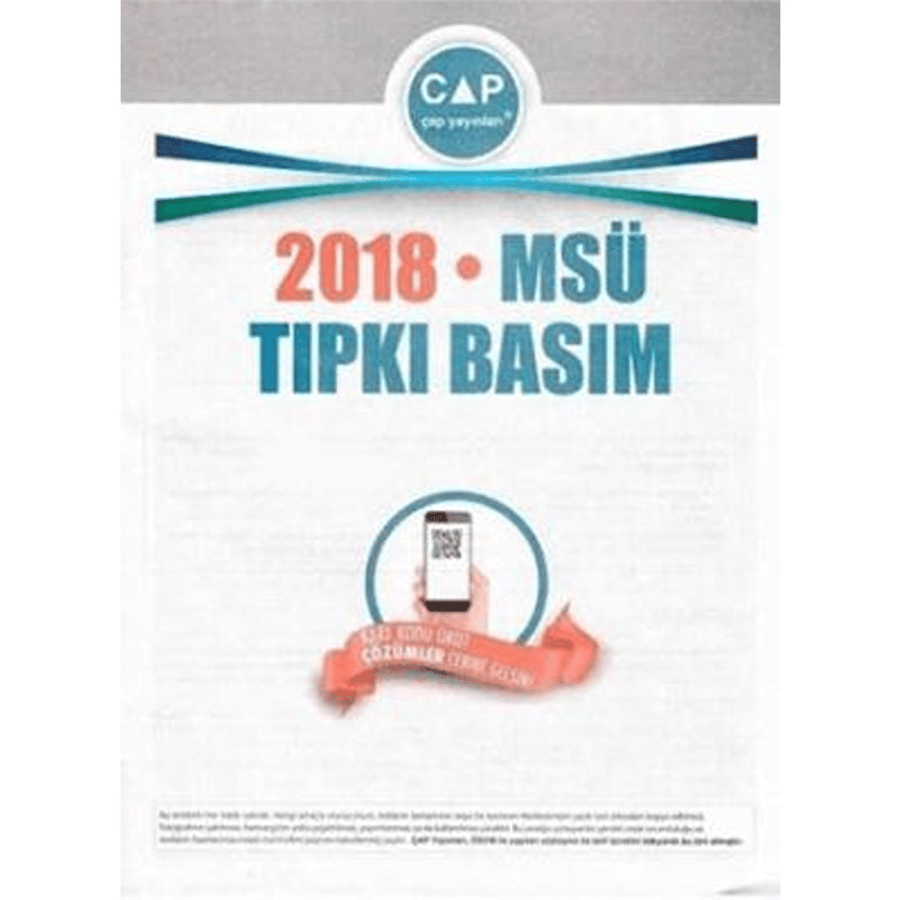 Çap Yayınları 2018 MSÜ Tıpkı Basım