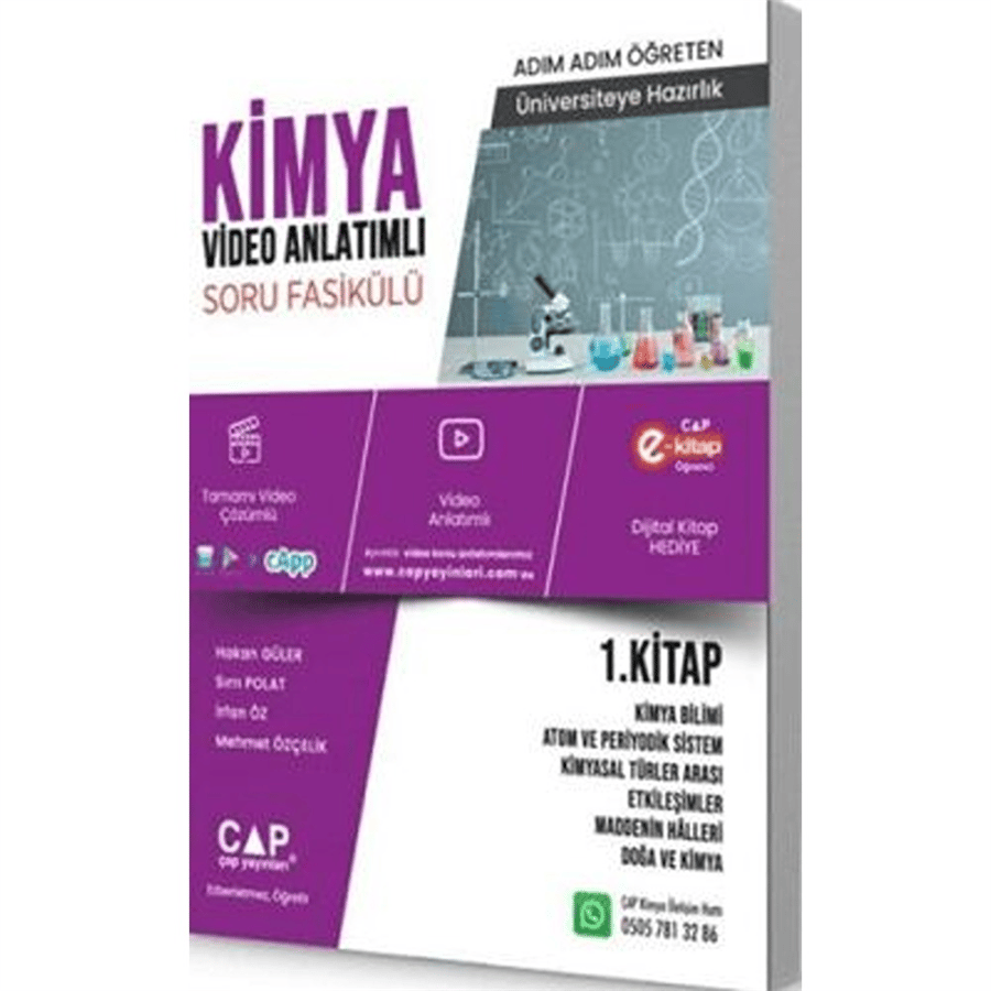 Çap Yayınları Kimya 1. Kitap Konu Anlatımlı Soru Bankası