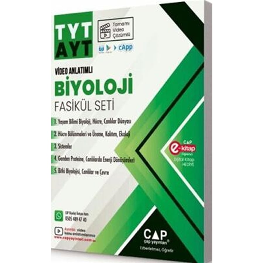 Çap Yayınları TYT AYT Hazırlık Biyoloji Fasikülü Seti