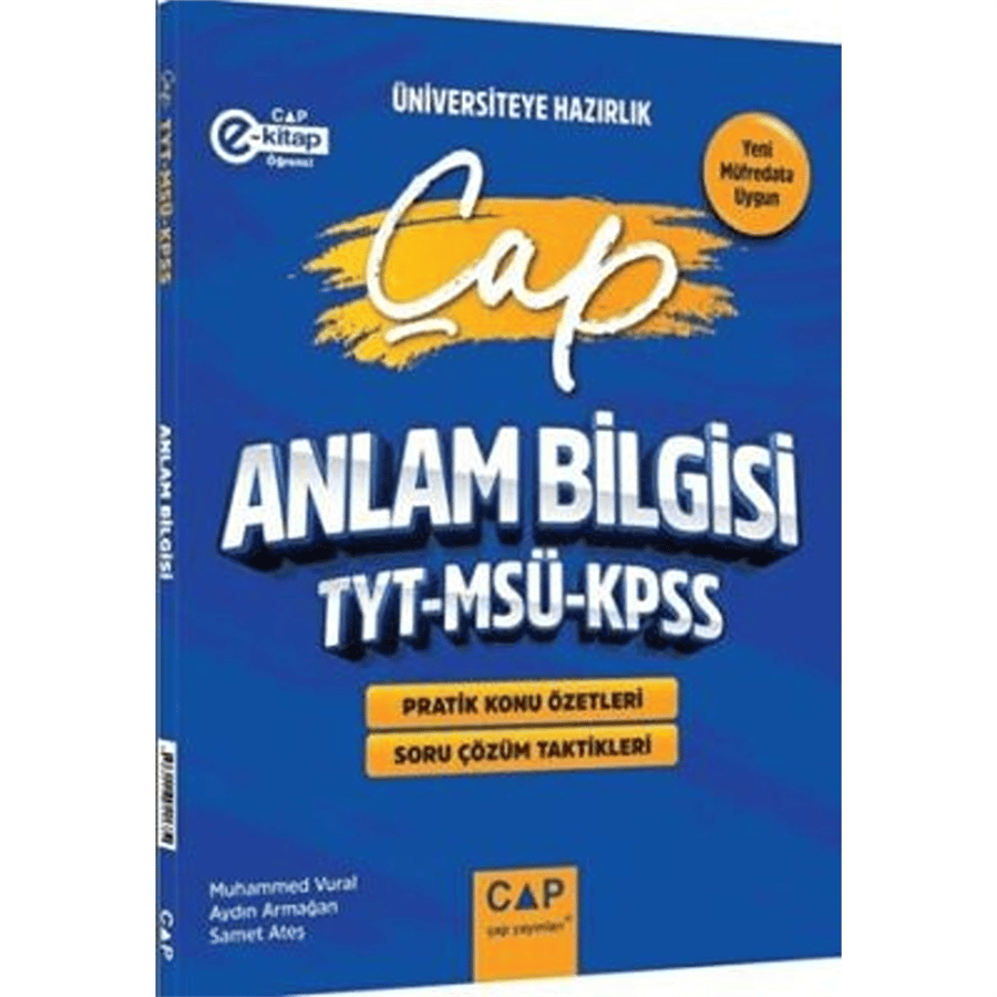 Çap Yayınları TYT MSÜ KPSS Türkçe Anlam Bilgisi Üniversiteye Hazırlık