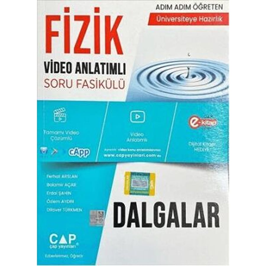 Çap Yayınları YKS TYT AYT Fizik Dalgalar Konu Anlatımlı Soru Bankası Video Çözümlü