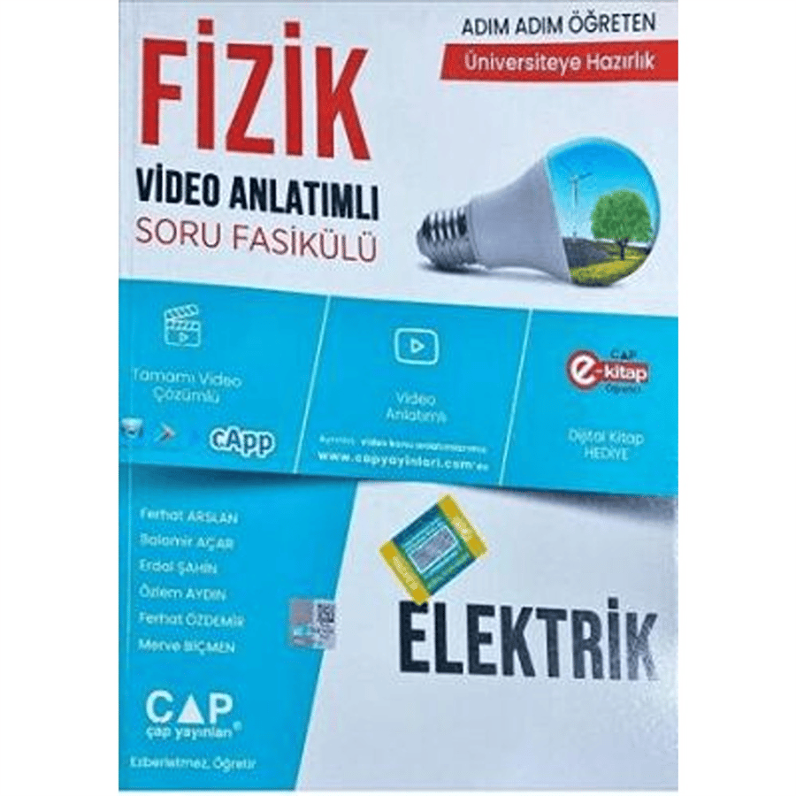 Çap Yayınları YKS TYT AYT Üniversite Hazırlık Elektrik Konu Anlatımlı Soru Bankası Video Çözümlü