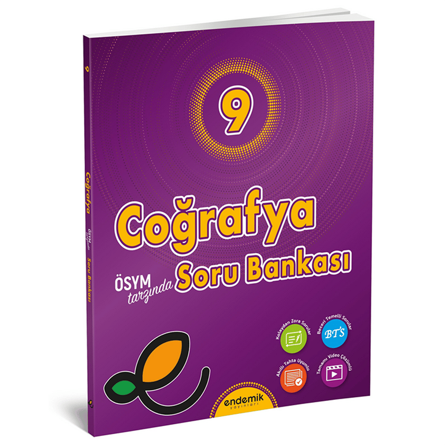 Endemik Yayınları 9.Sınıf Coğrafya Soru Bankası- Yenilenmiş Kitap