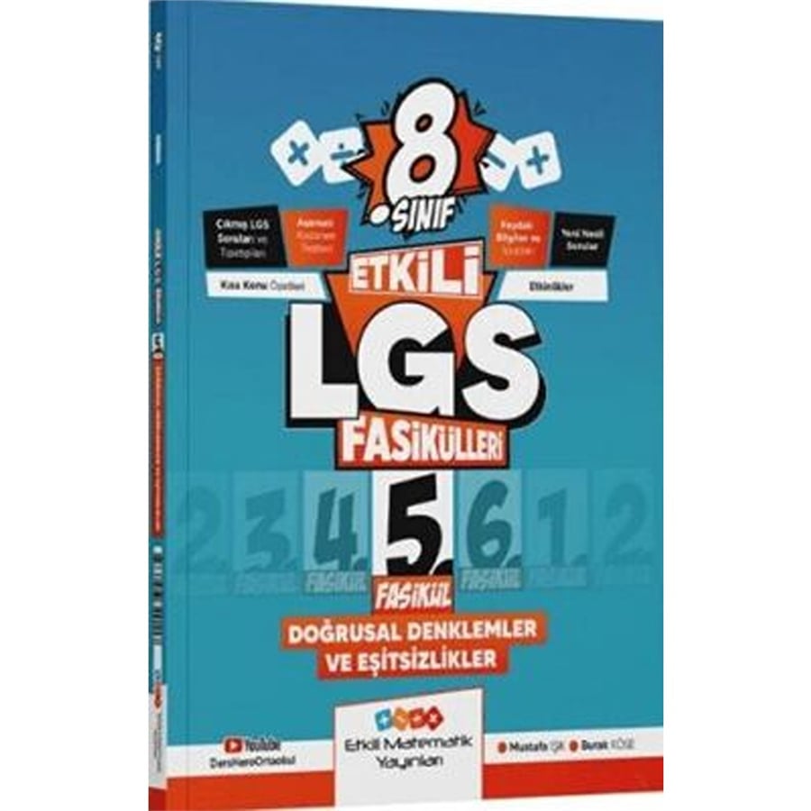 Etkili Matematik Yayınları Etkili Matematik Yayınları 8. Sınıf Etkili LGS Fasikül Doğrusal Denklemler ve Eşitsizlikler 5