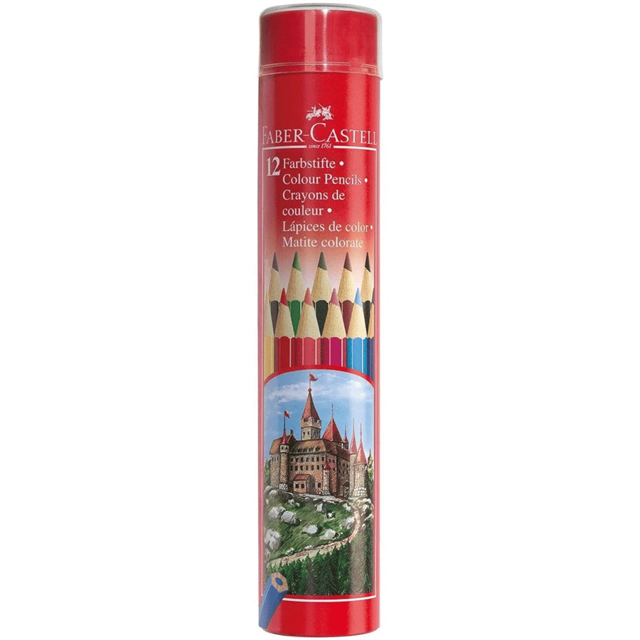 Faber-Castell 12 Renk Metal Tüp Kuru Boya Kalemi