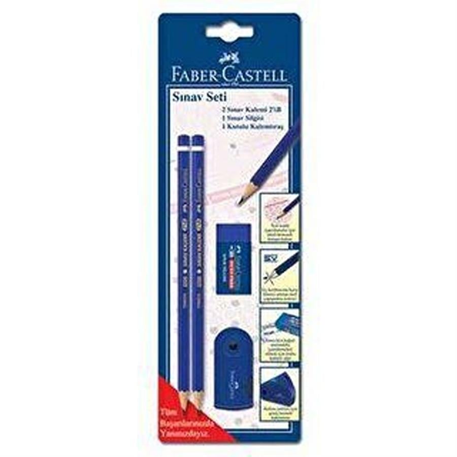 Faber-Castell Sınav Seti 2 Kalem-Silgi-Kalemtraş Blister