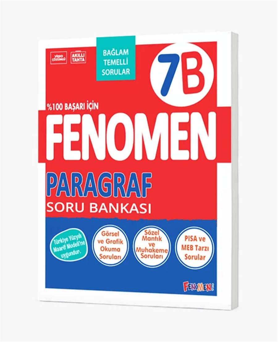 Fenomen 7. Sınıf Paragraf B Soru Bankası (2026-2027 Güncel Baskı)