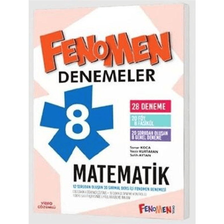 Fenomen Yayınları 8. Sınıf Matematik Fenomen Denemeler 28 Deneme
