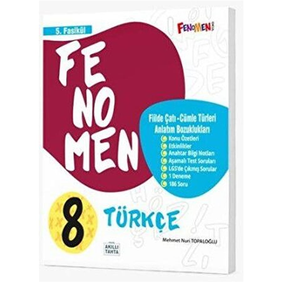 Fenomen Yayınları 8 Türkçe 5. Fasikül Fiilde Çatı Cümle Türleri, Anlatım Bozuklukları
