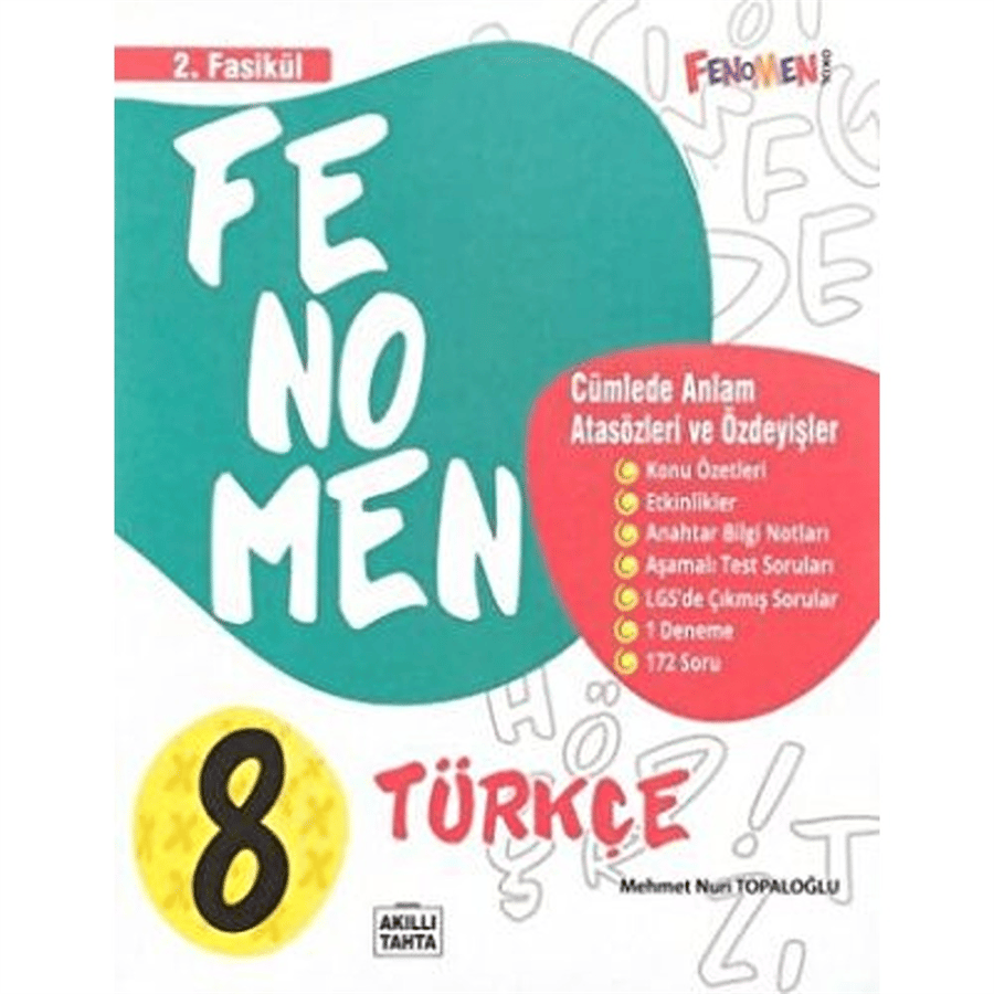 Fenomen Yayınları Fenomen 8. Sınıf Türkçe 2. Fasikül Cümlede Anlam, Atasözleri ve Özdeyişler