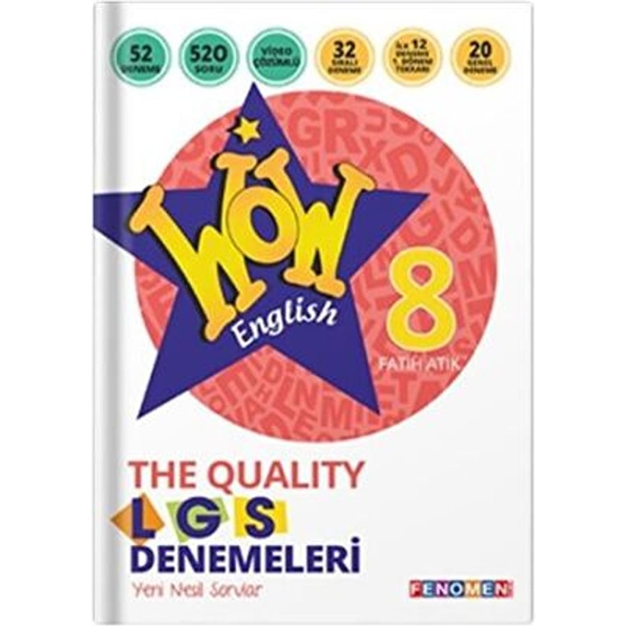 Fenomen Yayınları Wow 8. Sınıf LGS English The Quality 52 Deneme