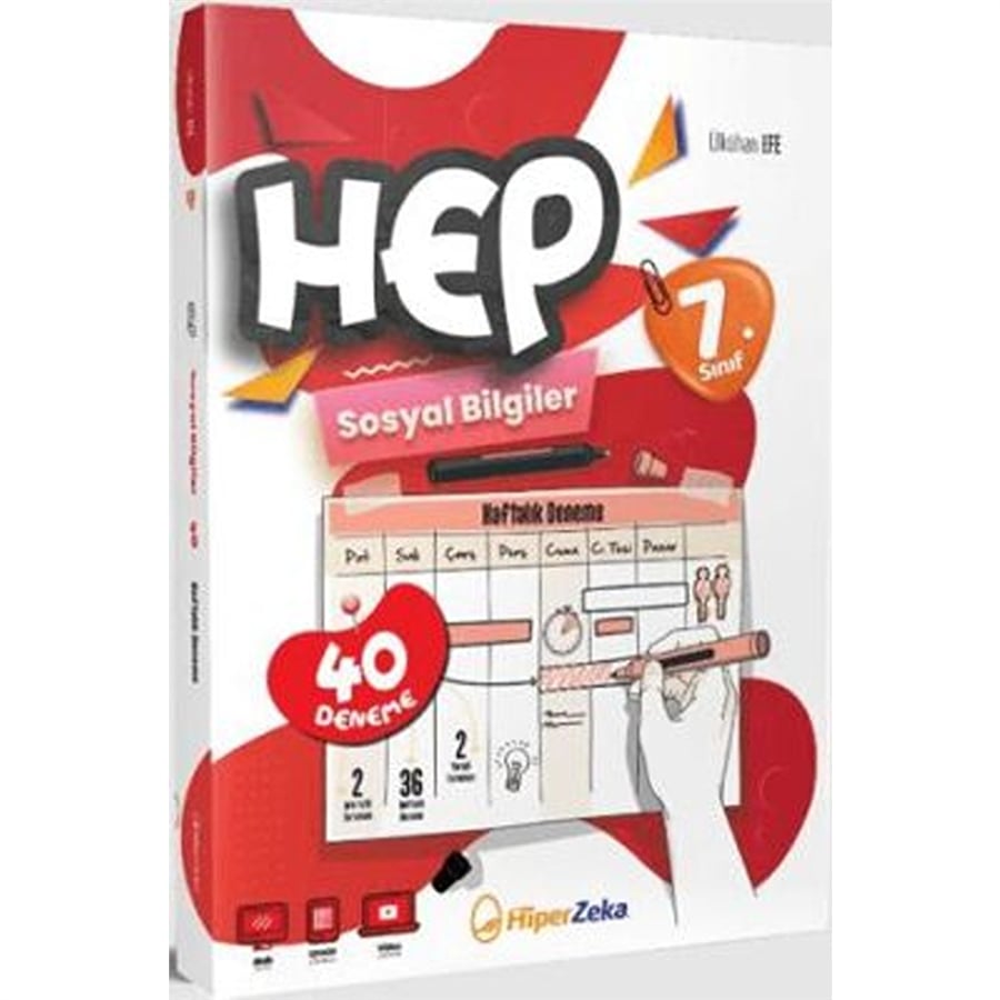 Hiper Zeka Yayınları 7. Sınıf HEP Sosyal Bilgiler Haftalık Deneme Föyleri
