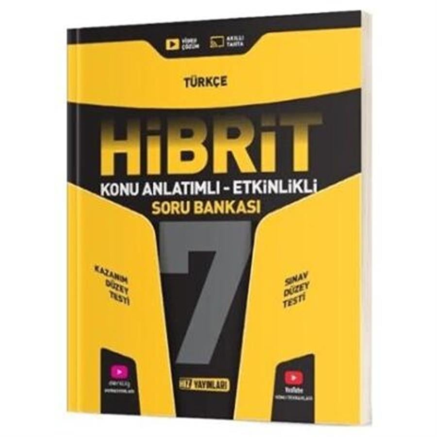 Hız Yayınları 7. Sınıf Hibrit Türkçe Soru Bankası