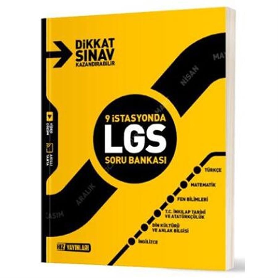 Hız Yayınları 8. Sınıf 9 İstasyonda LGS Soru Bankası