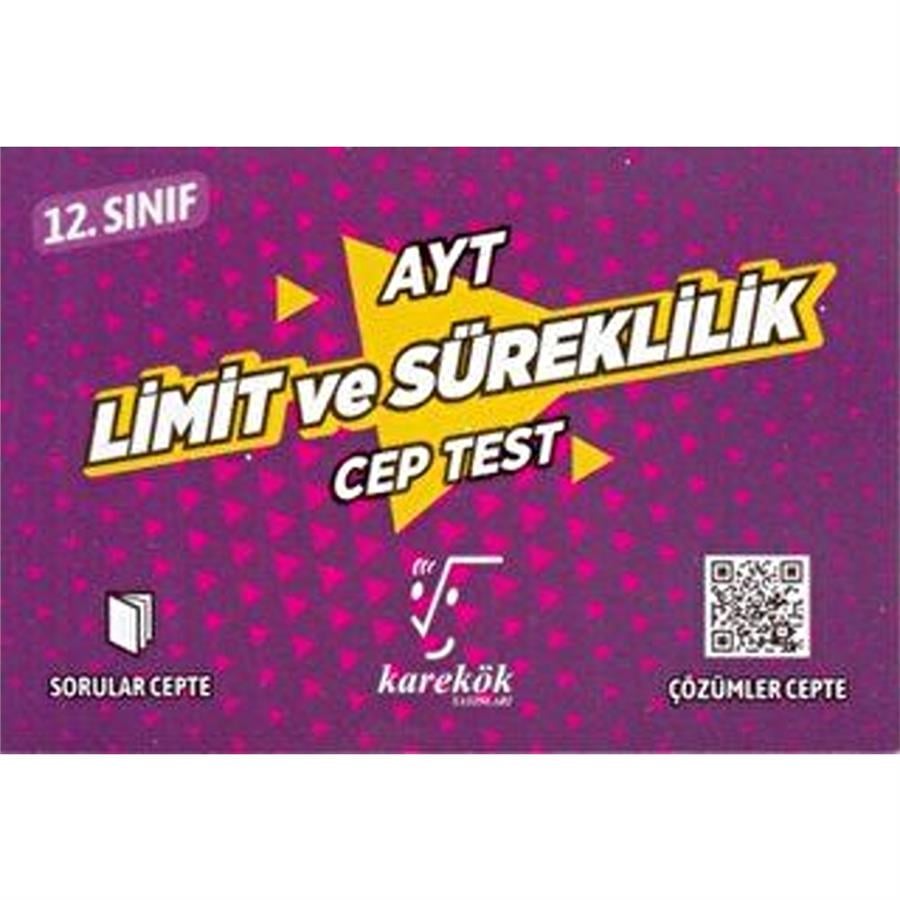 Karekök Yayınları AYT Cep Test 12. Sınıf Limit ve Süreklilik