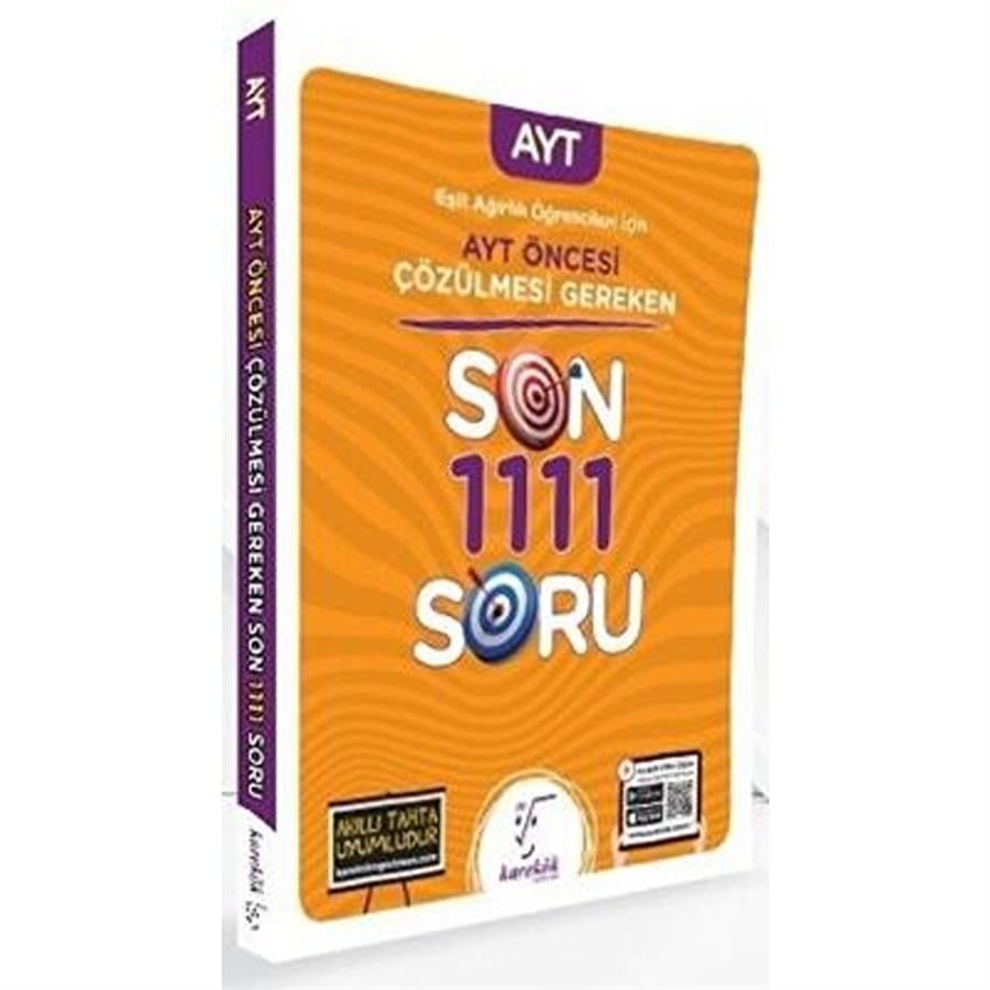 Karekök Yayınları Eşit Ağırlık Öğrencileri İçin AYT Öncesi Çözülmesi Gereken Son 1111 Soru