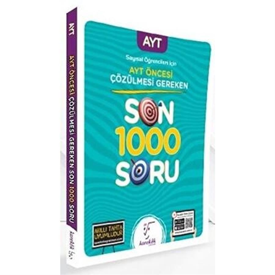 Karekök Yayınları Sayısal Öğrencileri İçin AYT Öncesi Çözülmesi Gereken Son 1000 Soru