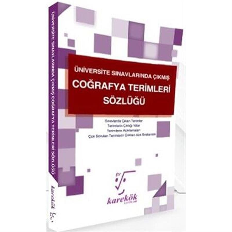 Karekök Yayınları Üniversite Sınavlarında Çıkmış Coğrafya Terimleri Sözlüğü
