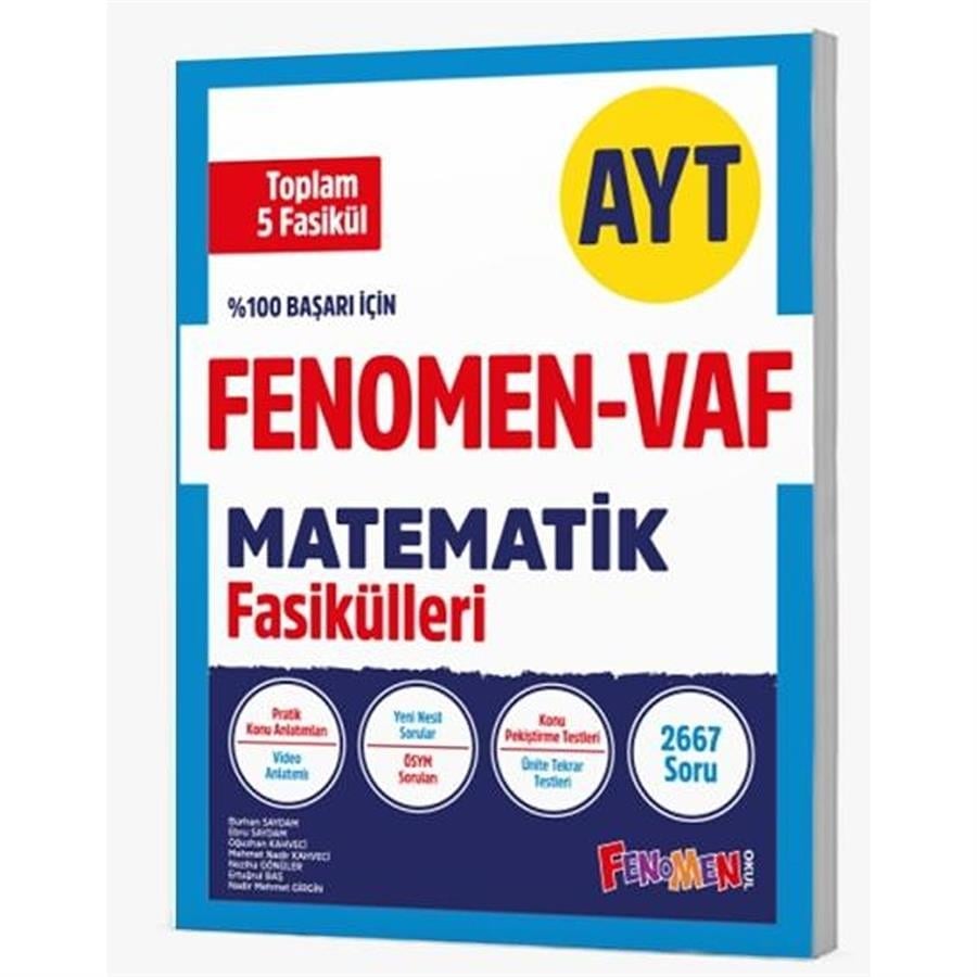 Kurmay Yayınları FENOMEN AYT VAF MATEMATİK FASIKÜL SETİ (1-2-3-4-5.FASİKÜL)