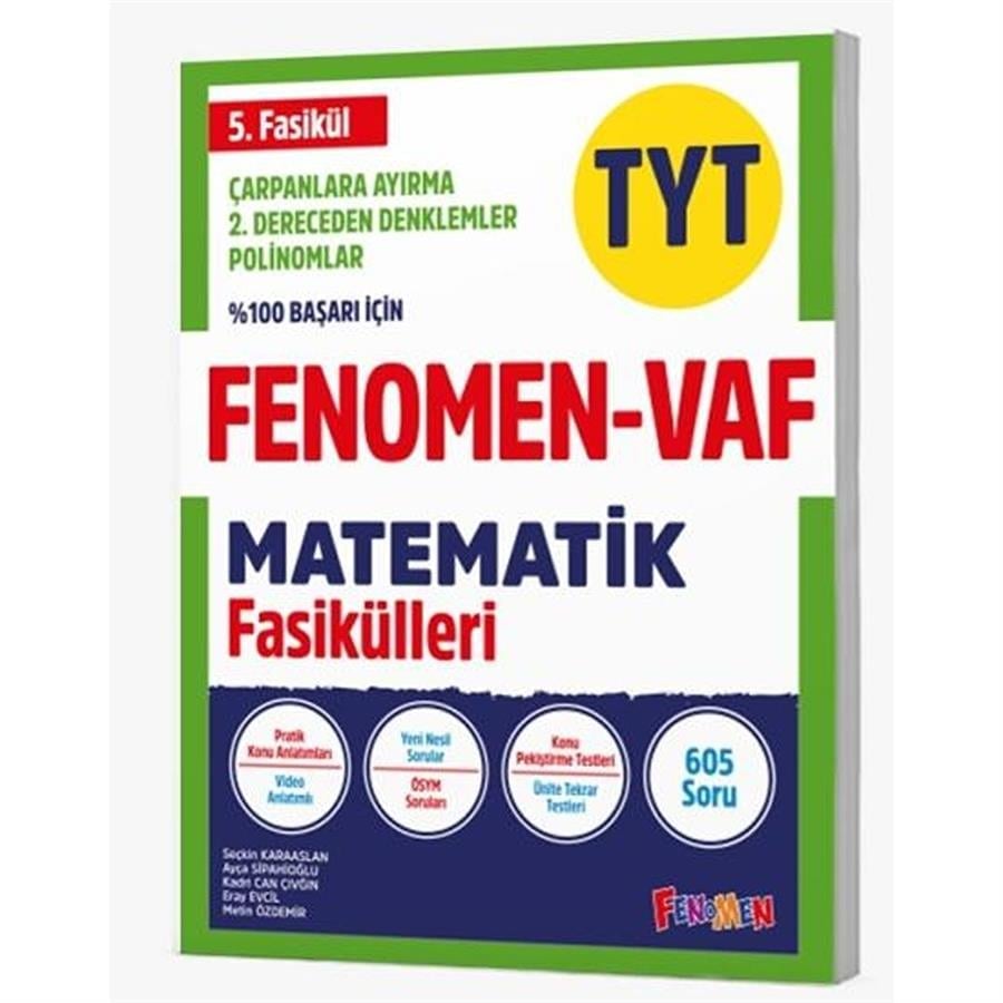 Kurmay Yayınları FENOMEN VAF TYT MATEMATİK 5.FASİKÜL ÇARPANLAR AYIRMA