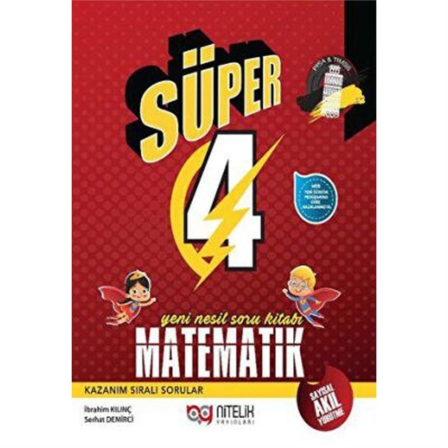 Nitelik Yayınları 4. Sınıf Süper Matematik Yeni Nesil Soru Kitabı