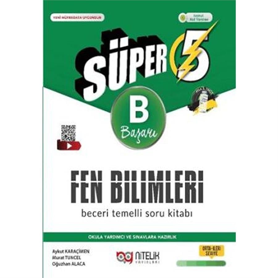 Nitelik Yayınları 5. Sınıf Süper Fen Bilimleri Beceri Temelli Soru Kitabı B