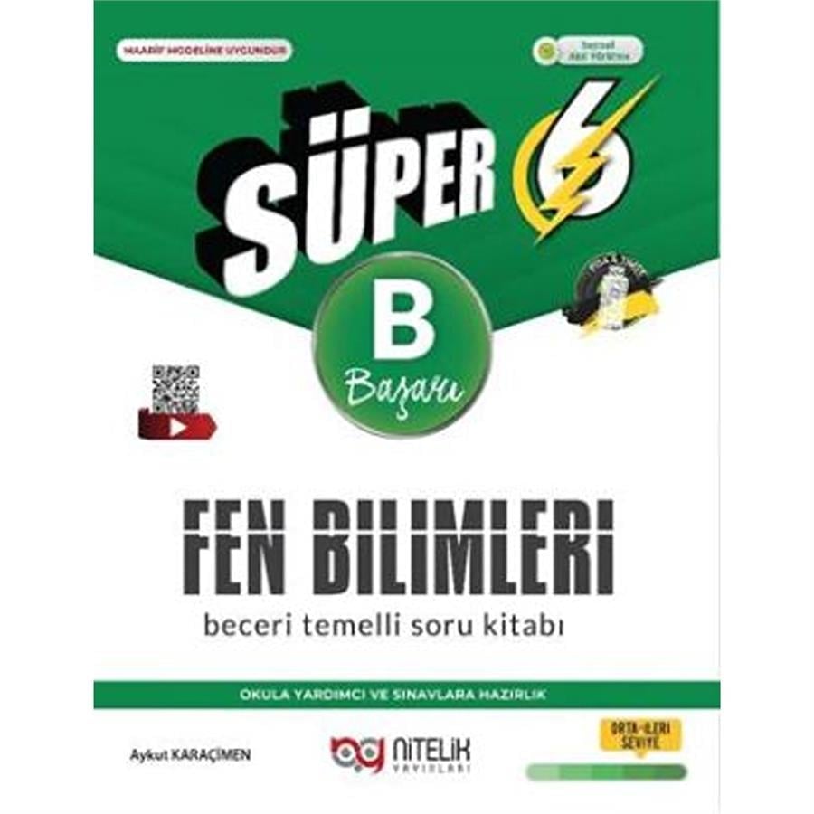 Nitelik Yayınları 6. Sınıf Süper Fen Bilimleri Beceri Temelli Soru Kitabı B