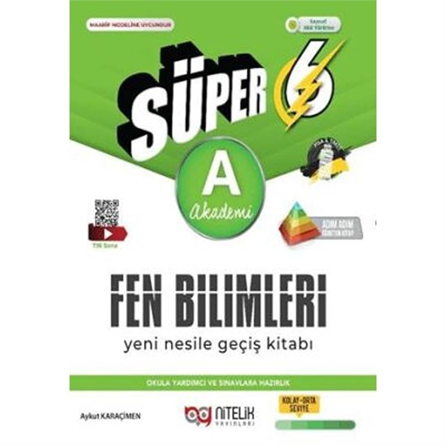Nitelik Yayınları 6. Sınıf Süper Fen Bilimleri Soru Kitabı Yeni Nesil A