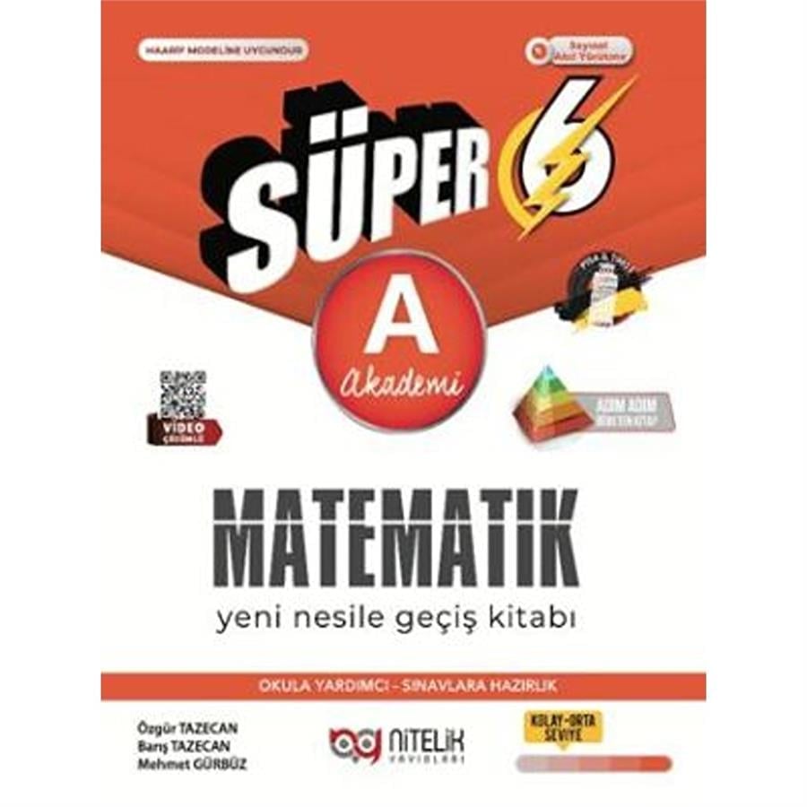 Nitelik Yayınları 6. Sınıf Süper Matematik Yeni Nesil Geçiş Kitabı