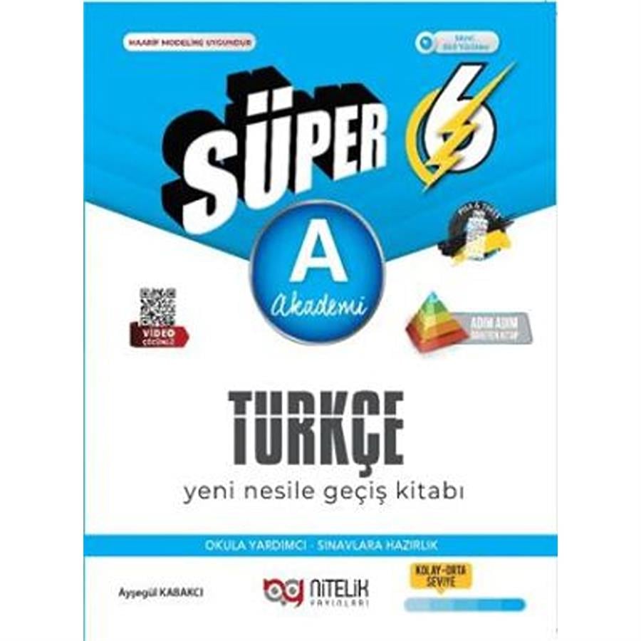 Nitelik Yayınları 6. Sınıf Süper Türkçe A Yeni Nesil Geçiş Kitabı