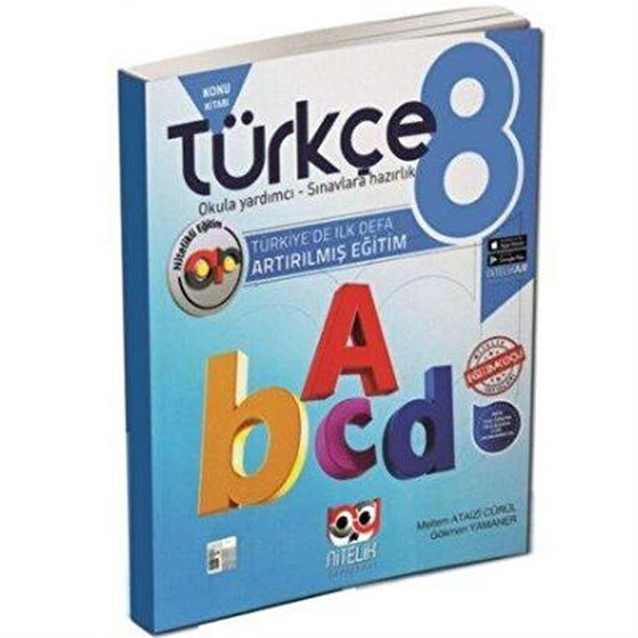 Nitelik Yayınları - 8. Sınıf LGS Türkçe Artırılmış Konu Kitabı