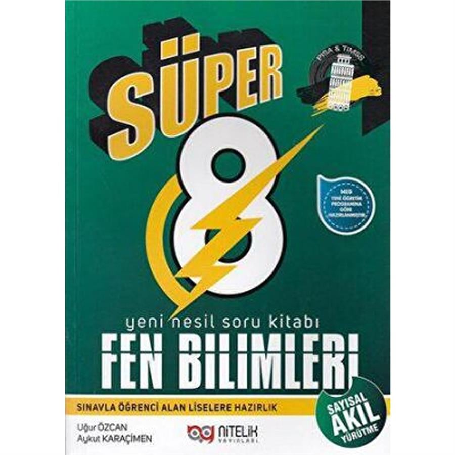 Nitelik Yayınları - 8. Sınıf Süper Fen Bilimleri Soru Kitabı