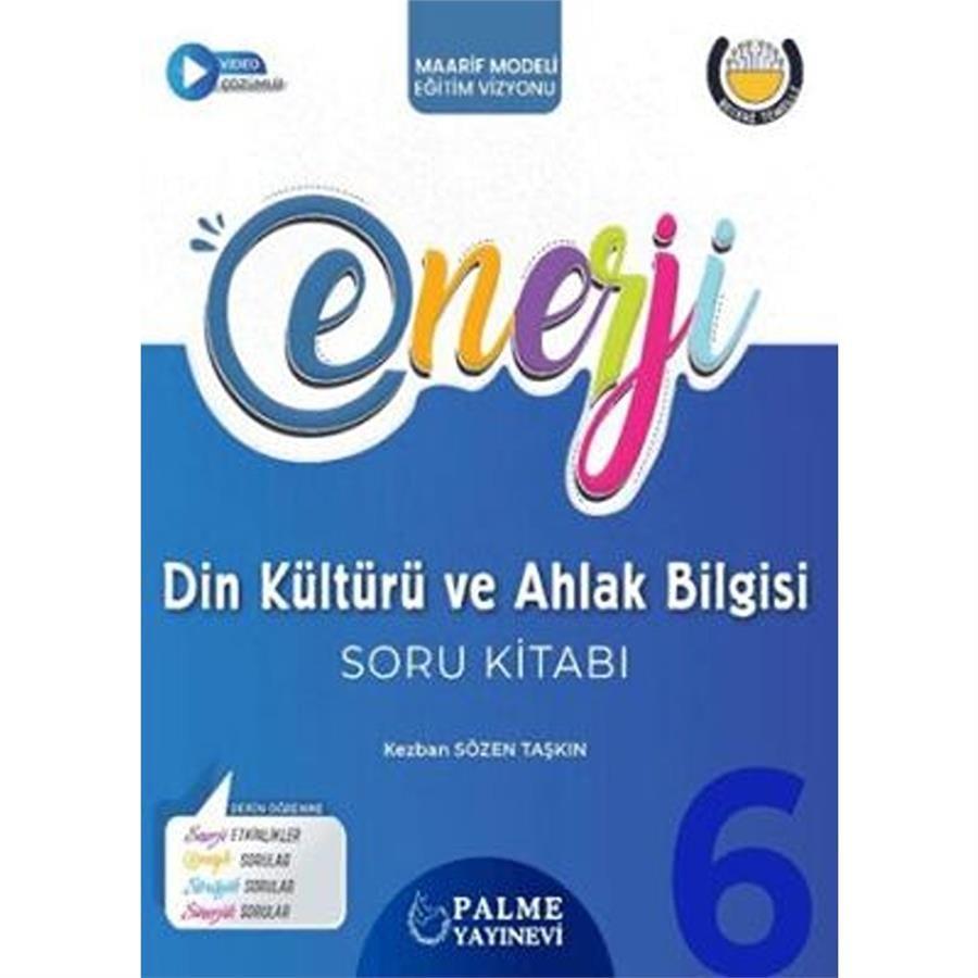 Palme Yayınları 6. Sınıf Enerji Din Kültürü ve Ahlak Bilgisi Soru Kitabı