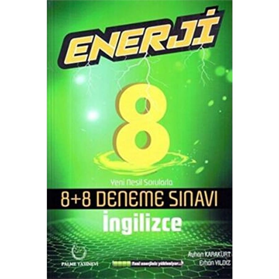 Palme Yayınları 8. Sınıf Enerji Fen Bilimleri 8+8 Deneme Sınavı