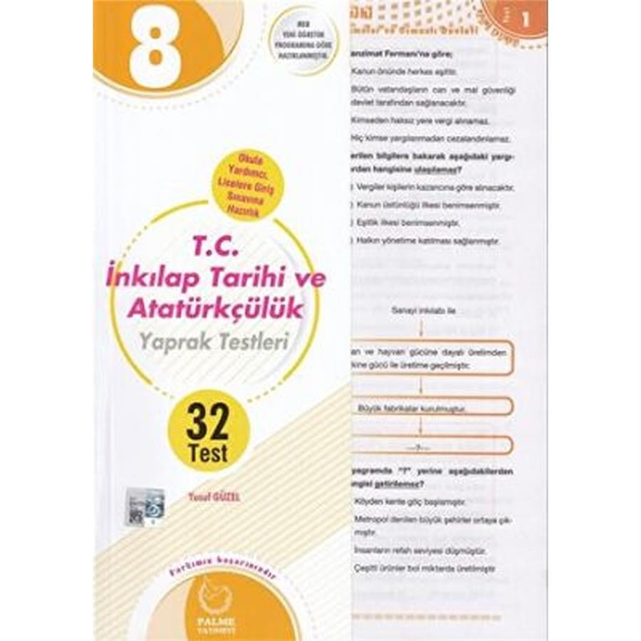 Palme Yayınları 8. Sınıf T.C. İnkılap Tarihi ve Atatürkçülük Yaprak Test